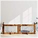 Cancello per cani con supporti 4 pcs Legno antico 100 x 60 cm - Foto miniatura 2