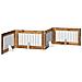 Cancello per cani con supporti 4 pcs Legno antico 100 x 60 cm - Foto miniatura 4