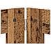 Cancello per cani con supporti 4 pcs Legno antico 100 x 60 cm - Foto miniatura 6