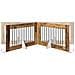 Cancello per cani con supporti 4 pcs Legno antico 100 x 60 cm - Foto miniatura 8