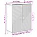Credenza Bianco Lucido 66 x 34,5 x 89,5 cm Legno ingegnerizzato - Foto miniatura 9