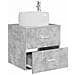 Mobile Lavabo da Parete Grigio Cemento 49,5 x 44,5 x 66 cm - Foto miniatura 2