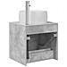 Mobile Lavabo da Parete Grigio Cemento 49,5 x 44,5 x 66 cm - Foto miniatura 4