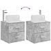 Mobile Lavabo da Parete Grigio Cemento 49,5 x 44,5 x 66 cm - Foto miniatura 7