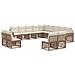 Set Divano da Giardino 13 pcs Beige e Bianco Crema polyrattan - Foto miniatura 1