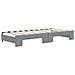 Divano Letto Estraibile Cassetti Grigio Chiaro 100x190 Tessuto - Foto miniatura 8