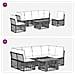 Set Divano da Giardino 7 pz Naturale e Bianco Crema polyrattan - Foto miniatura 3