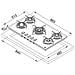Piano Cottura FHCR9054GTCHEXAC a Gas 5 Fuochi Gas Colore Inox - Foto miniatura 2