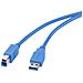Cavo Usb - Da Usb Tipo A (m) A Usb Tipo B (m) - Usb 3.0 - 18 M - Blu - Foto miniatura 2