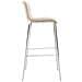 Sgabello Bar Hoover in Tessuto I Sgabello Alto Design 4 Gambe in Metallo I Sedia Sgabello Impilabile con Schienale I Sgabello Bancone H 76 CM Crema Base Cromata - Foto miniatura 3