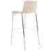 Sgabello Bar Hoover in Tessuto I Sgabello Alto Design 4 Gambe in Metallo I Sedia Sgabello Impilabile con Schienale I Sgabello Bancone H 76 CM Crema Base Cromata - Foto miniatura 4