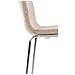 Sgabello Bar Hoover in Tessuto I Sgabello Alto Design 4 Gambe in Metallo I Sedia Sgabello Impilabile con Schienale I Sgabello Bancone H 76 CM Crema Base Cromata - Foto miniatura 5