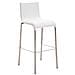 Sgabello Bar Impilabile Avola In Acciaio E Similpelle I Sedia Alta Da Cucina Con Schienale Altezza Seduta 78 CM Bianco - Foto miniatura 1