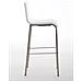 Sgabello Bar Impilabile Avola In Acciaio E Similpelle I Sedia Alta Da Cucina Con Schienale Altezza Seduta 78 CM Bianco - Foto miniatura 3