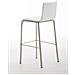 Sgabello Bar Impilabile Avola In Acciaio E Similpelle I Sedia Alta Da Cucina Con Schienale Altezza Seduta 78 CM Bianco - Foto miniatura 4