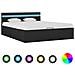 Letto Idraulico Contenitore Led Grigio Scuro Tessuto 140x200cm - Foto miniatura 1