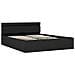 Letto Idraulico Contenitore Led Grigio Scuro Tessuto 140x200cm - Foto miniatura 3
