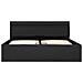 Letto Idraulico Contenitore Led Grigio Scuro Tessuto 140x200cm - Foto miniatura 4