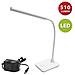 Slim: Lampada Da Scrivania Led 6w, Bianca. Interruttore ''touch - Foto miniatura 4