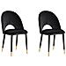 Set Di Due Sedie Da Pranzo In Velluto Nero Magalia - Foto miniatura 1