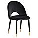 Set Di Due Sedie Da Pranzo In Velluto Nero Magalia - Foto miniatura 11
