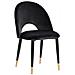 Set Di Due Sedie Da Pranzo In Velluto Nero Magalia - Foto miniatura 6