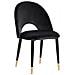 Set Di Due Sedie Da Pranzo In Velluto Nero Magalia - Foto miniatura 3