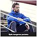 Artigianato Uomini Tempo Libero Sportswear Cappuccio Con Zip Interataglia Mcolore Blu Svedese - Foto miniatura 5