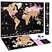 Scratch Off World Map Poster Bonus Europa - Mappe Dettagliate Di Viaggio In Nebula Acquerello - Con Kit Di Accessori E Tubi Regalo - Foto miniatura 1
