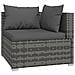 Set Divani Da Giardino 10 Pz Con Cuscini In Polyrattan Grigio - Foto miniatura 3