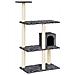 Albero Per Gatti Con Tiragraffi In Sisal Grigio Scuro 119 Cm - Foto miniatura 1