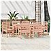Set Da Pranzo Per Giardino 7 Pz In Legno Massello Di Douglas - Foto miniatura 3