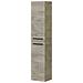 Colonna Bagno Alexandria, Mobile A Colonna Per Bagno A 2 Ante, Armadio Pensile Sospeso Con 2 Ripiani, 30x25h150 Cm, Rovere - Foto miniatura 2