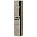 Colonna Bagno Alexandria, Mobile A Colonna Per Bagno A 2 Ante, Armadio Pensile Sospeso Con 2 Ripiani, 30x25h150 Cm, Rovere - Foto miniatura 4
