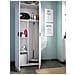 Armadio Multiuso Forcola, Mobile Multifunzione Portascope, Guardaroba A 2 Ante, 78x35h190 Cm, Bianco - Foto miniatura 4