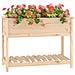 Fioriera Con Mensola 111,5x54x81 Cm In Legno Massello Di Pino - Foto miniatura 3