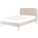 Letto Velluto Flayat 160 X 200 Cm Beige Chiaro - Foto miniatura 6
