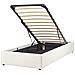 Letto Singolo Contenitore Tessuto Bouclè Bianco Sporco 90 X 200 Cm Dinan - Foto miniatura 4