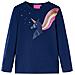 Maglietta Da Bambina Maniche Lunghe Blu Marino 140 - Foto miniatura 1