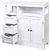 Mobile Da Bagno Armadietto Da Terra 3 Cassetti E 2 Ante Armadio 80.5x30x86.5cm - Foto miniatura 2