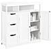 Mobile Da Bagno Armadietto Da Terra 3 Cassetti E 2 Ante Armadio 80.5x30x86.5cm - Foto miniatura 1