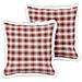 Set Di 2 Cuscini Brookies 45 X 45 Cm Rosso Scuro Modello Natalizio - Foto miniatura 2