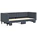 Divano Letto Con Letto Estraibile Grigio Scuro 80x200cm Velluto - Foto miniatura 3