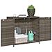 Lusso Casadino -  Armadietto Portaoggetti Giardino Grigio 83x45x76 Cm Polyrattan - Foto miniatura 4