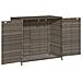 Lusso Casadino -  Armadietto Portaoggetti Giardino Grigio 83x45x76 Cm Polyrattan - Foto miniatura 5