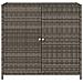 Lusso Casadino -  Armadietto Portaoggetti Giardino Grigio 83x45x76 Cm Polyrattan - Foto miniatura 6