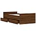 Giroletto Con Cassetti Rovere Marrone 75x190 Cm Small Single - Foto miniatura 4