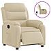 Poltrona Elettrica Reclinabile Crema in Tessuto - Foto miniatura 1