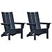 Sedie Adirondack Pieghevoli  2 pcs Blu Marina 74.5x80.5x90 cm HDPE, Sedia Adirondack Pieghevole Blu Marina 74.5x80.5x90 cm HDPE - Foto miniatura 1