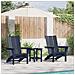 Sedie Adirondack Pieghevoli  2 pcs Blu Marina 74.5x80.5x90 cm HDPE, Sedia Adirondack Pieghevole Blu Marina 74.5x80.5x90 cm HDPE - Foto miniatura 2